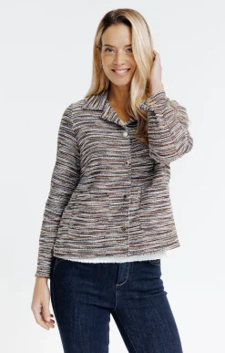 BLOUSON DOUBLE EN MAILLE -