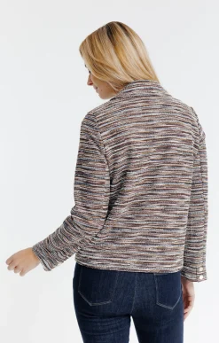 BLOUSON DOUBLE EN MAILLE -