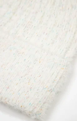 Bonnet uni avec fils métalliques sequins -