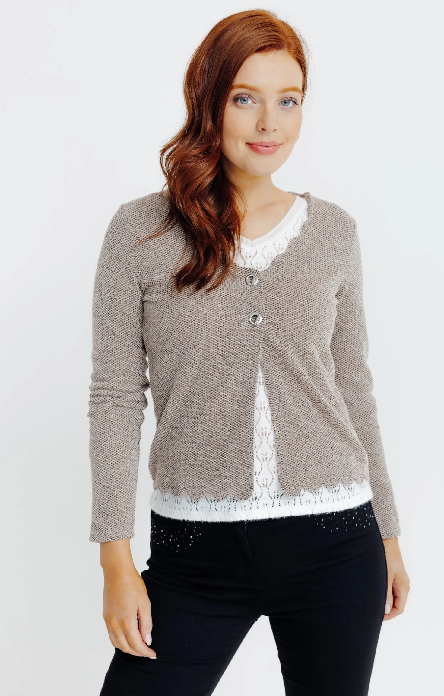 Cardigan festonné -