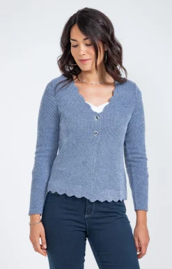 Cardigan festonné -