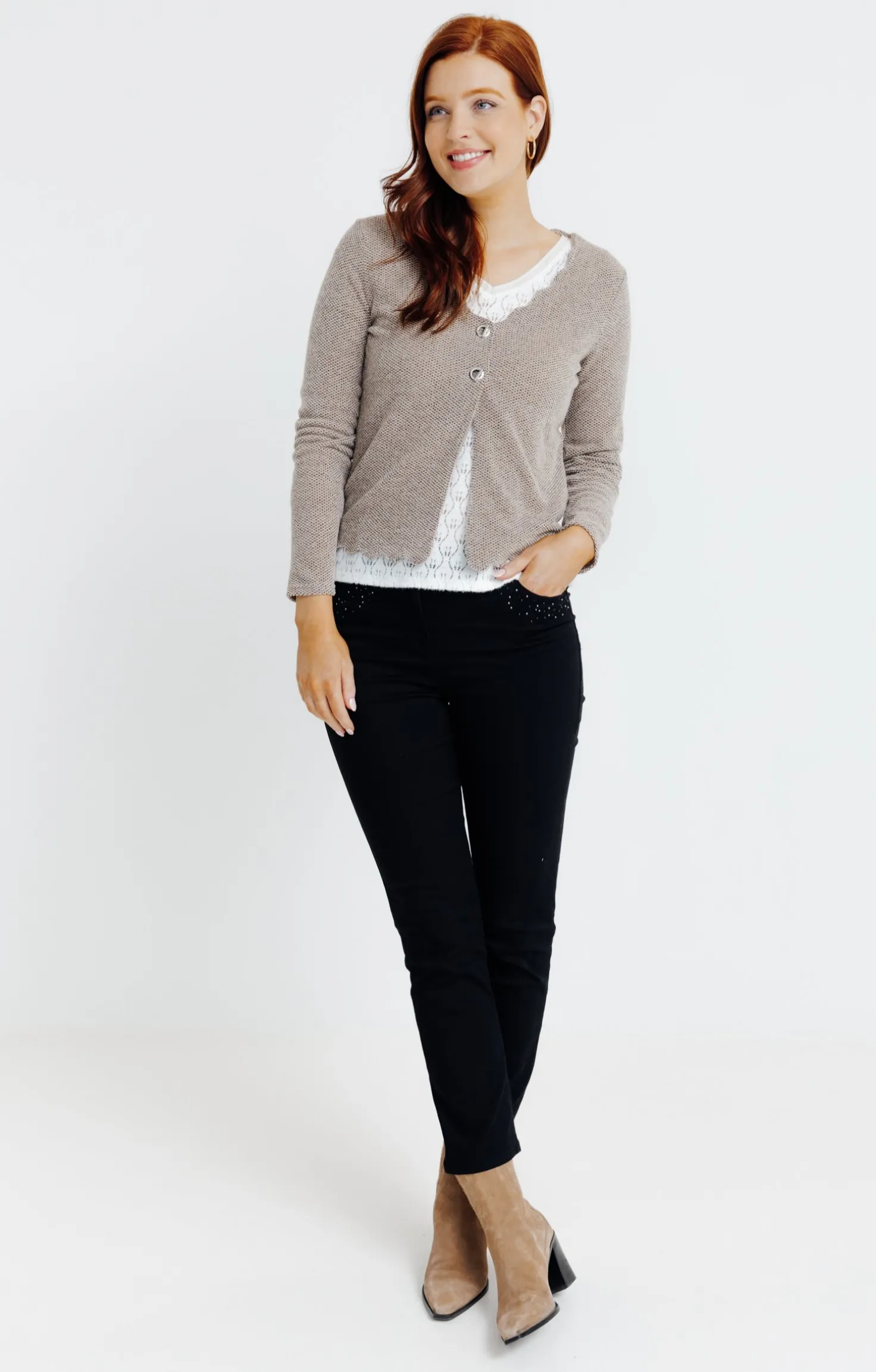 Cardigan festonné -