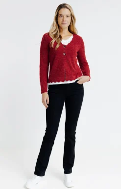 Cardigan festonné -