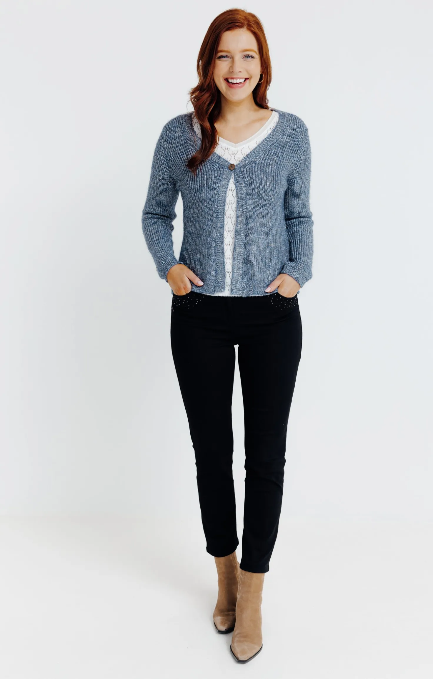 Cardigan maille anglaise -