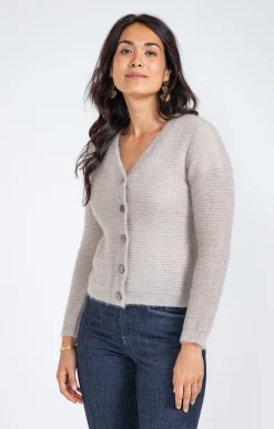Cardigan maille fluffy -