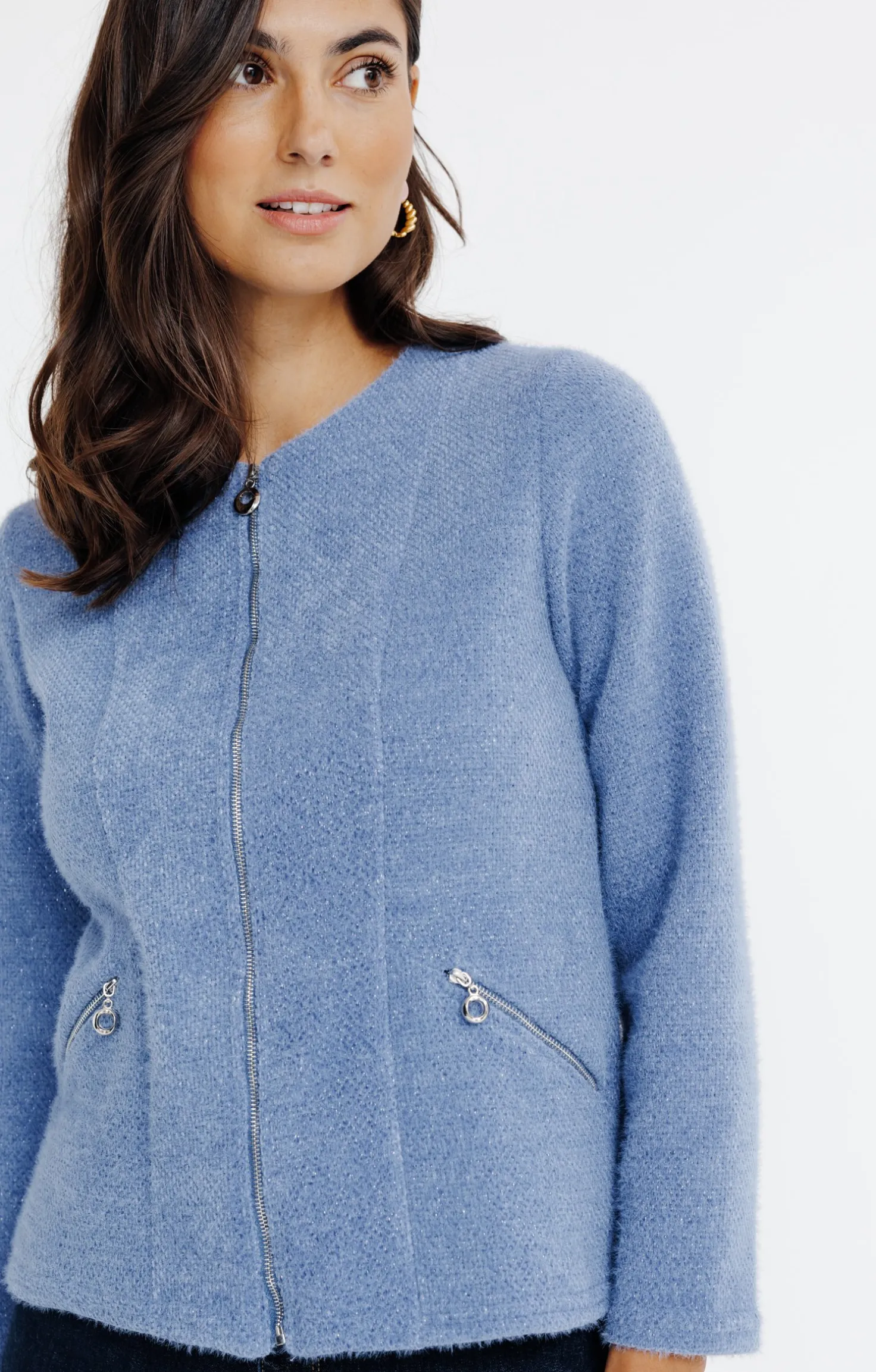 Cardigan matière fantaisie -