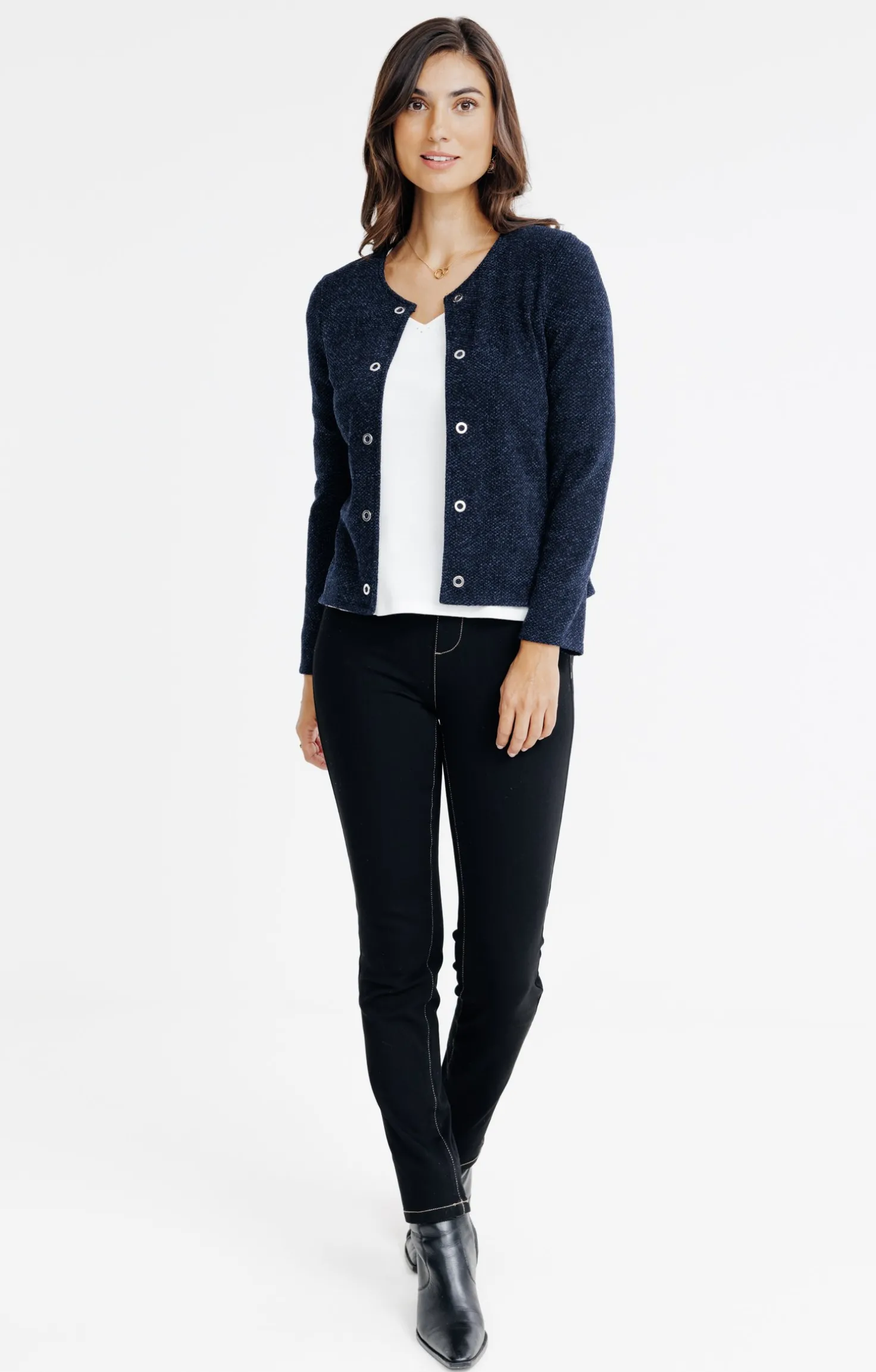CARDIGAN UNI COL ROND -