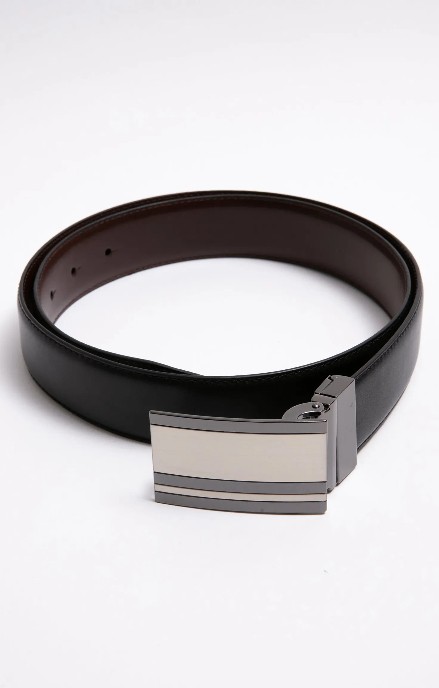 Ceinture New Lines cuir pleine fleur -