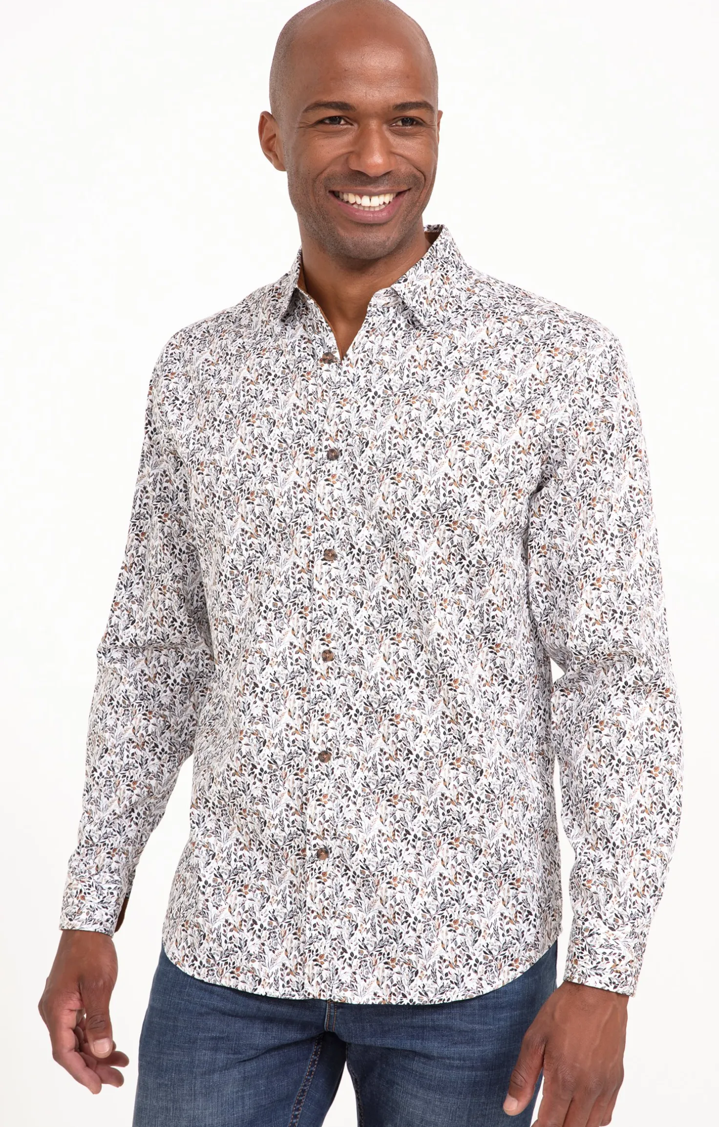 Chemise à manches longues MARCUS Gris -