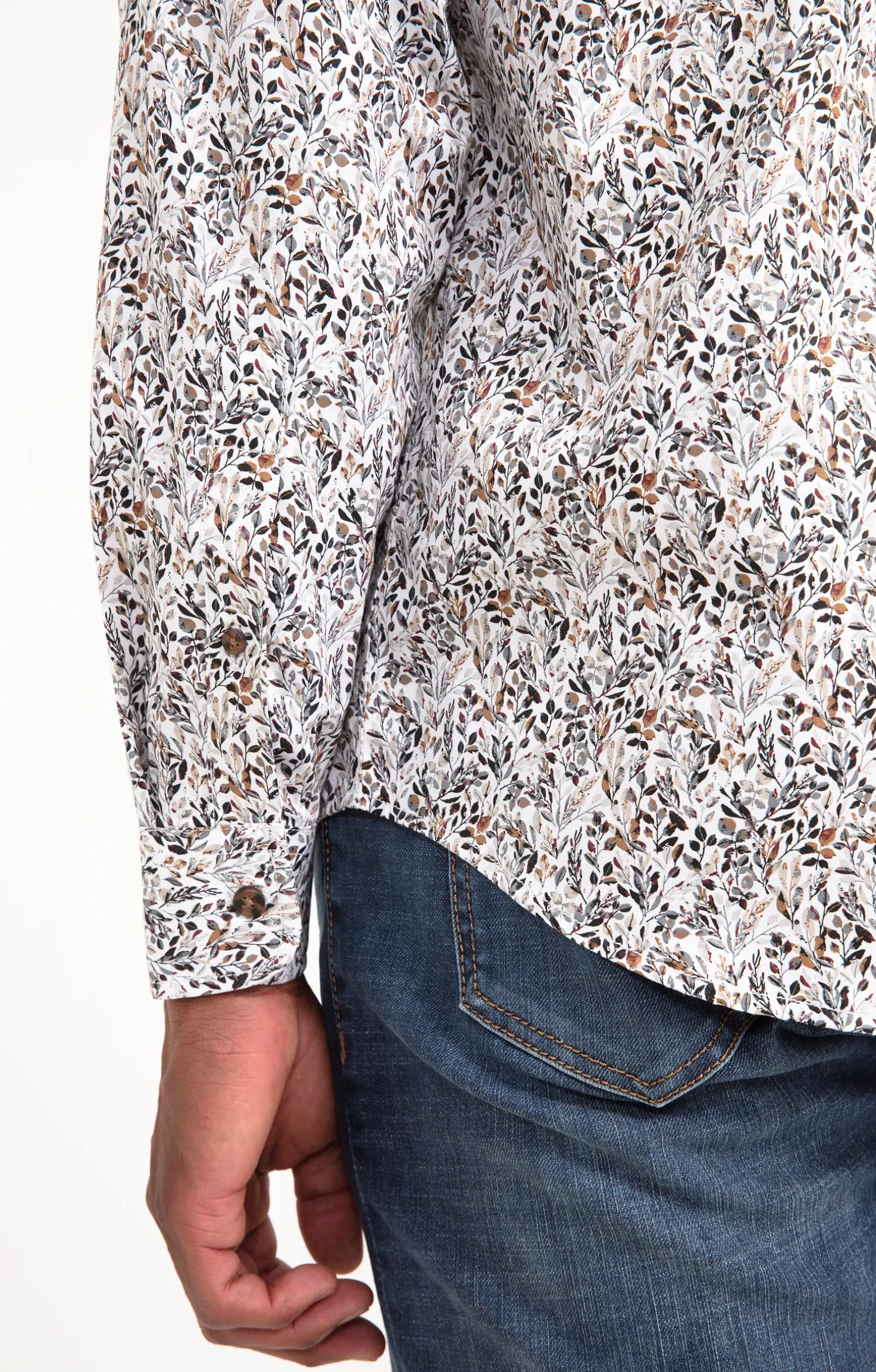 Chemise à manches longues MARCUS Gris -