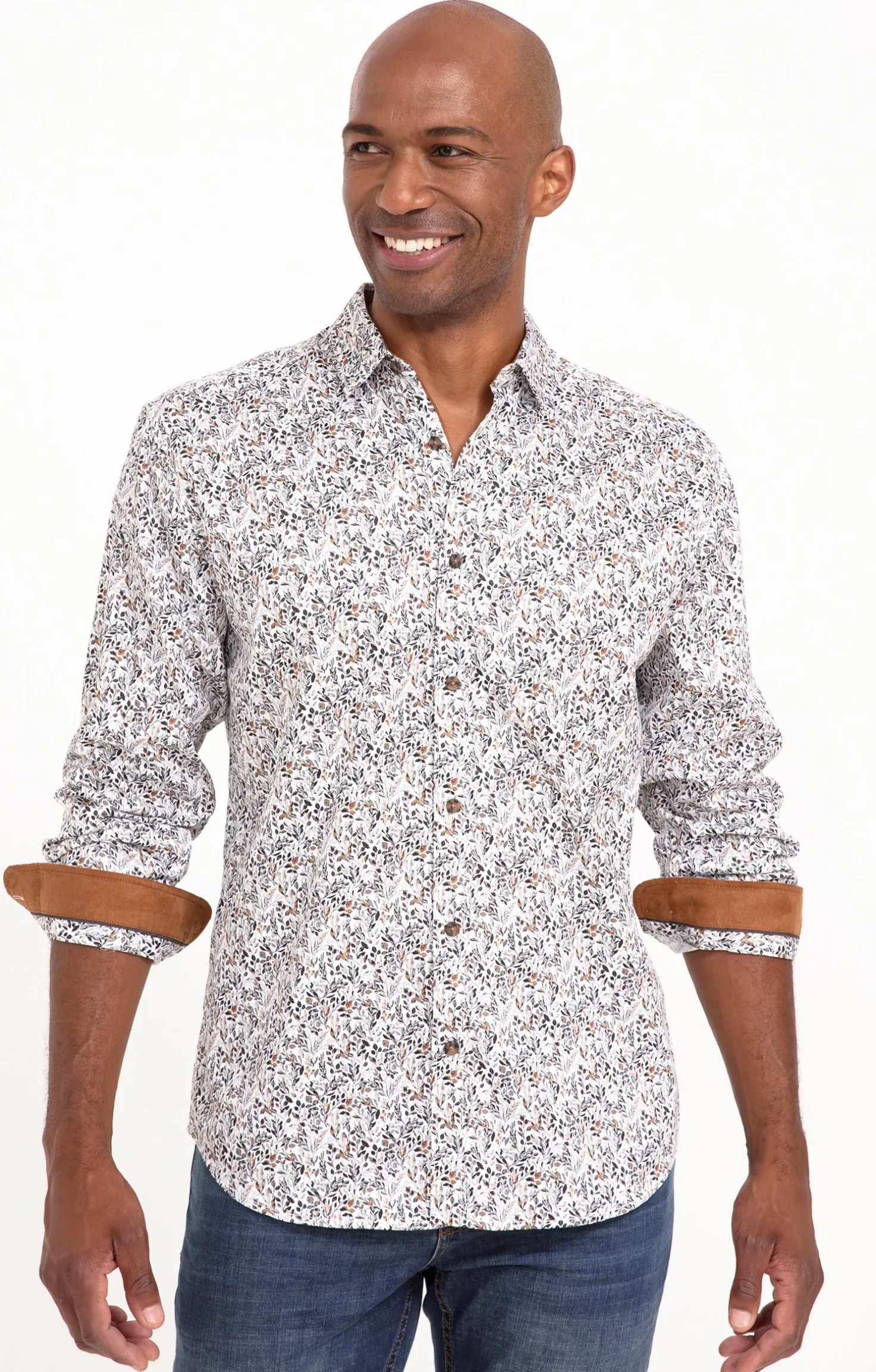 Chemise à manches longues MARCUS Gris -