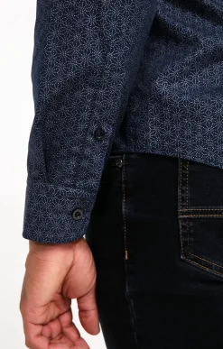 Chemise en lurex manches longues -