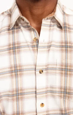 Chemise en velours écru -
