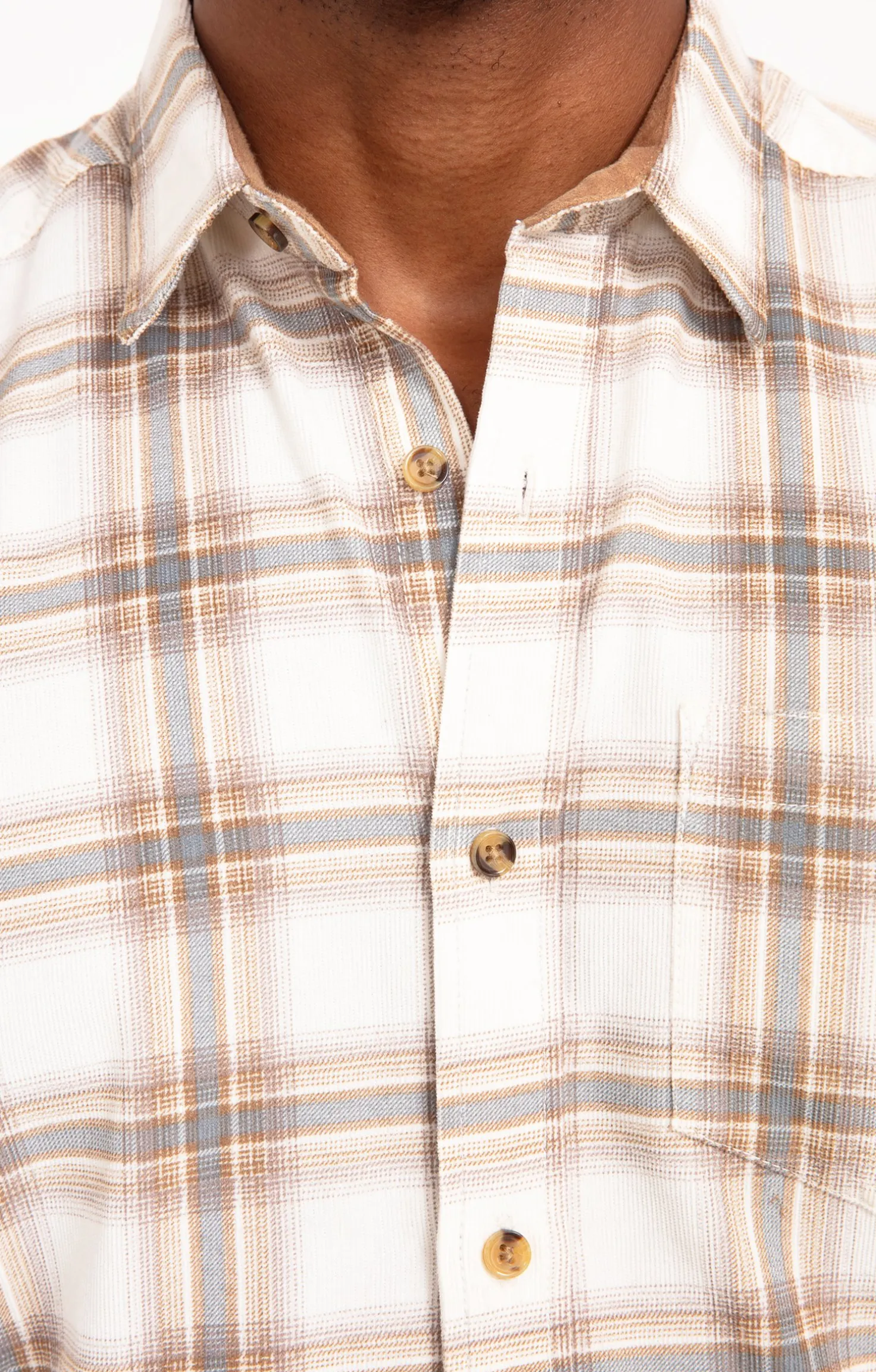 Chemise en velours écru -