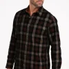 Chemise en velours marron -