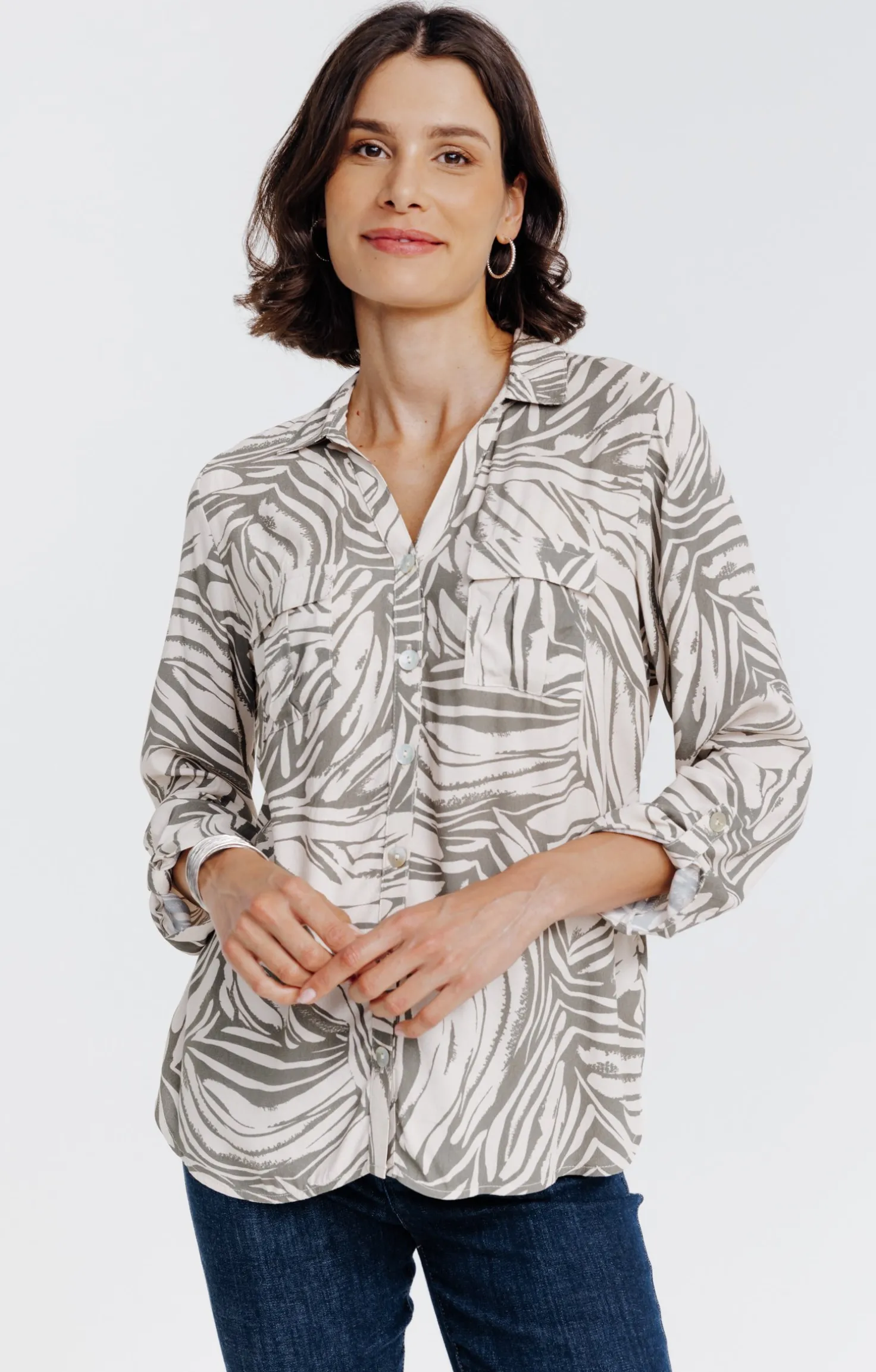 Chemise imprimée zebre -