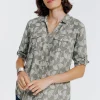 Chemise imprimée feuillage -