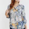 Chemise imprimée feuillage -