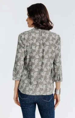Chemise imprimée feuillage -