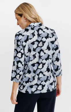 Chemise imprimée feuillage -