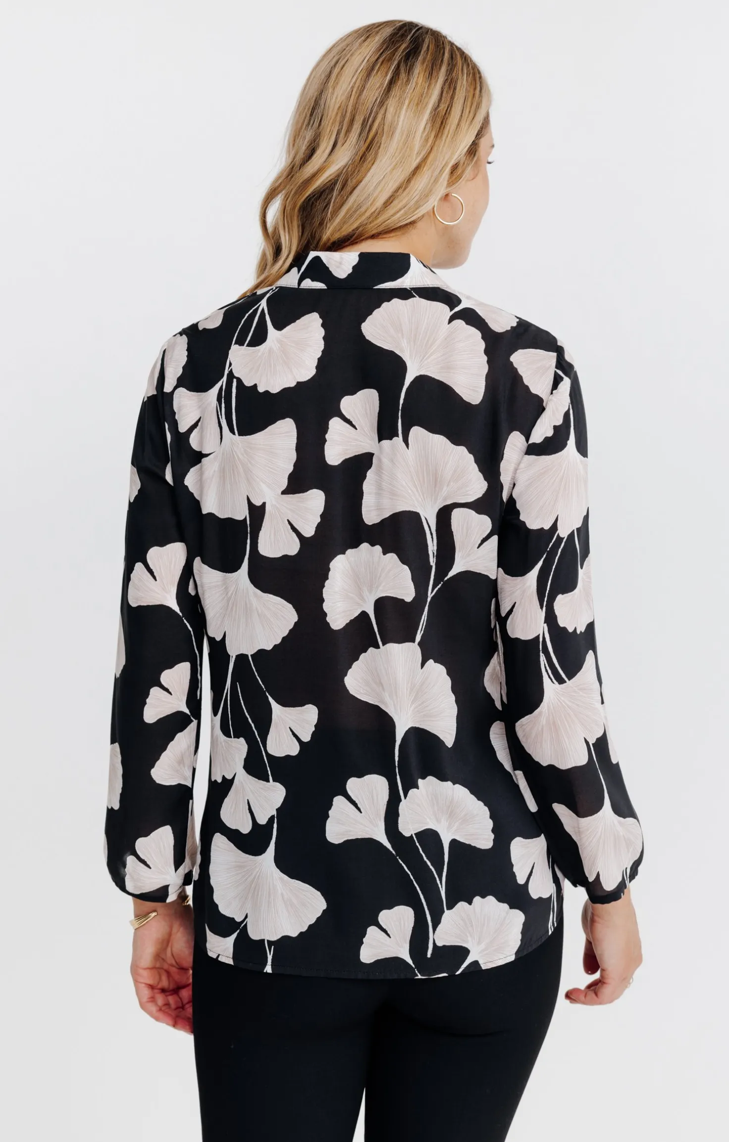 Chemise imprimée feuillage -
