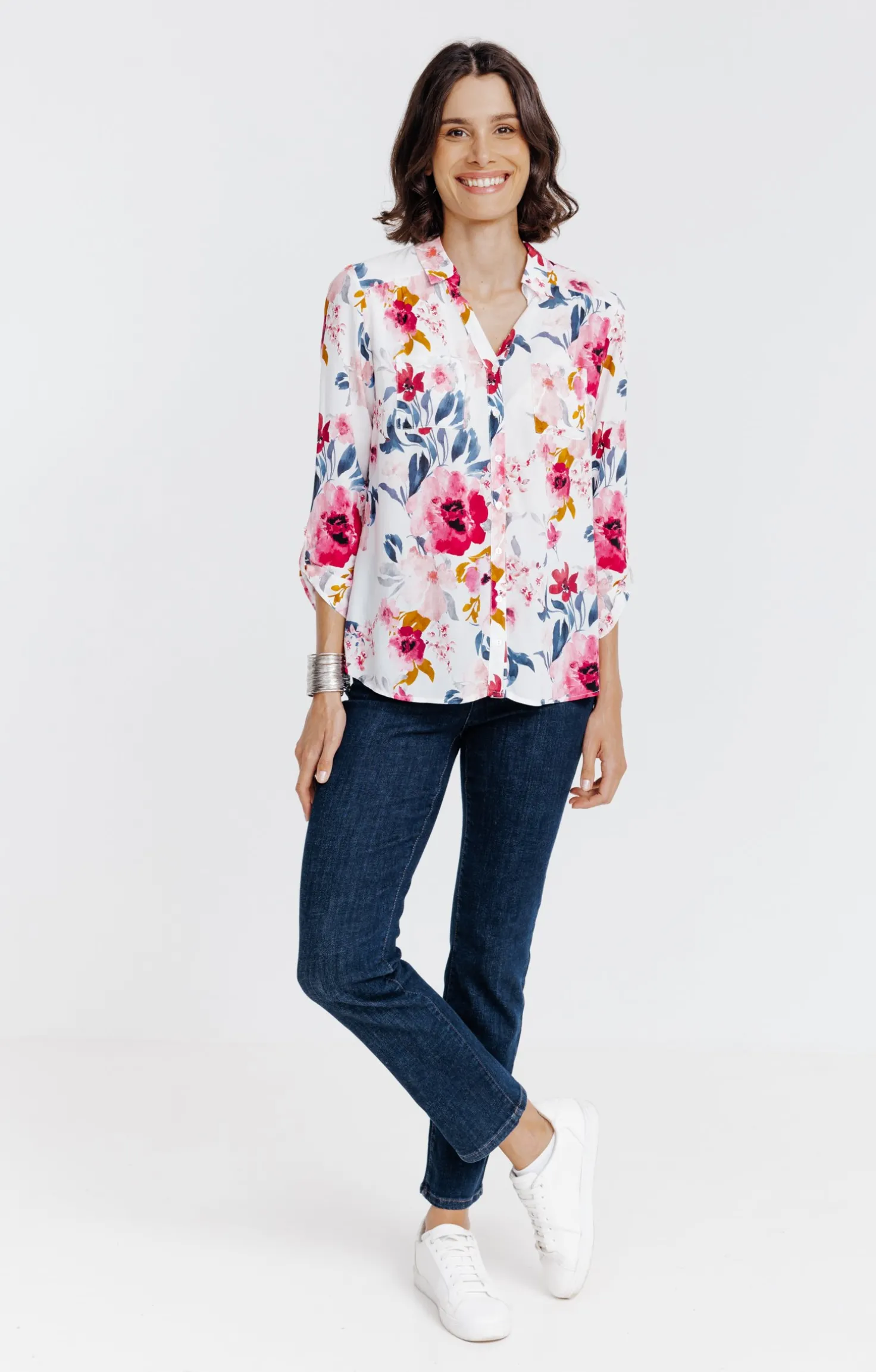 Chemise imprimée fleurie -