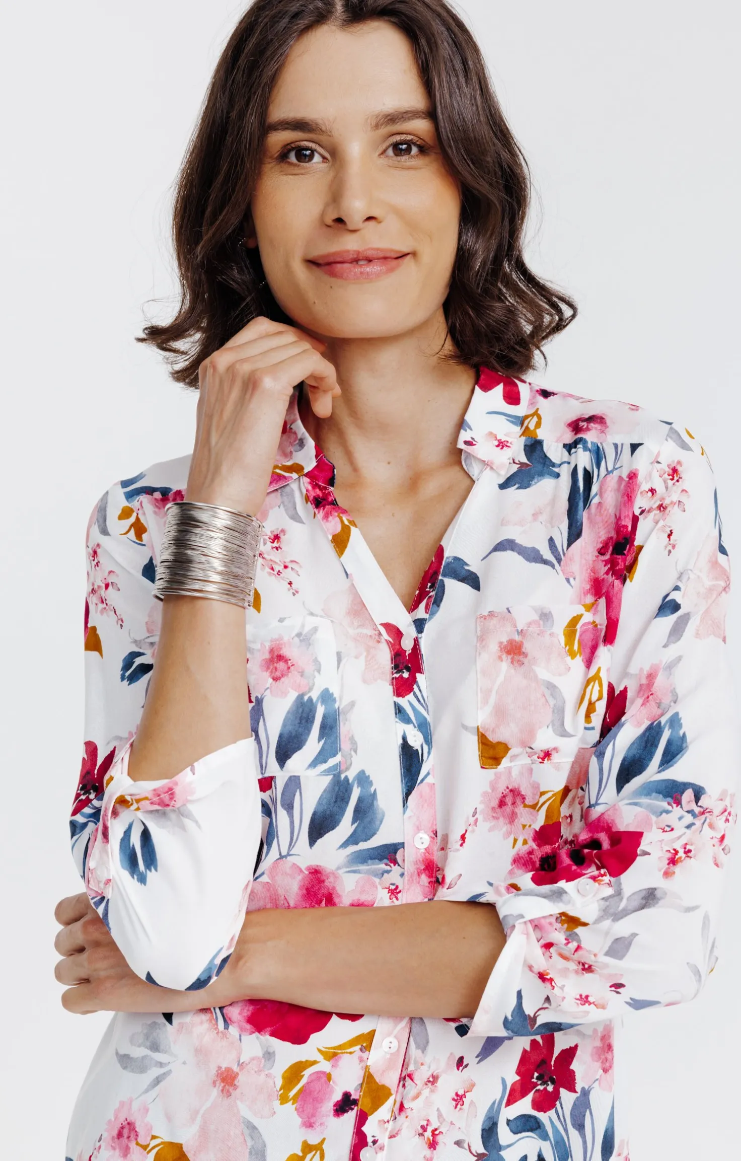 Chemise imprimée fleurie -