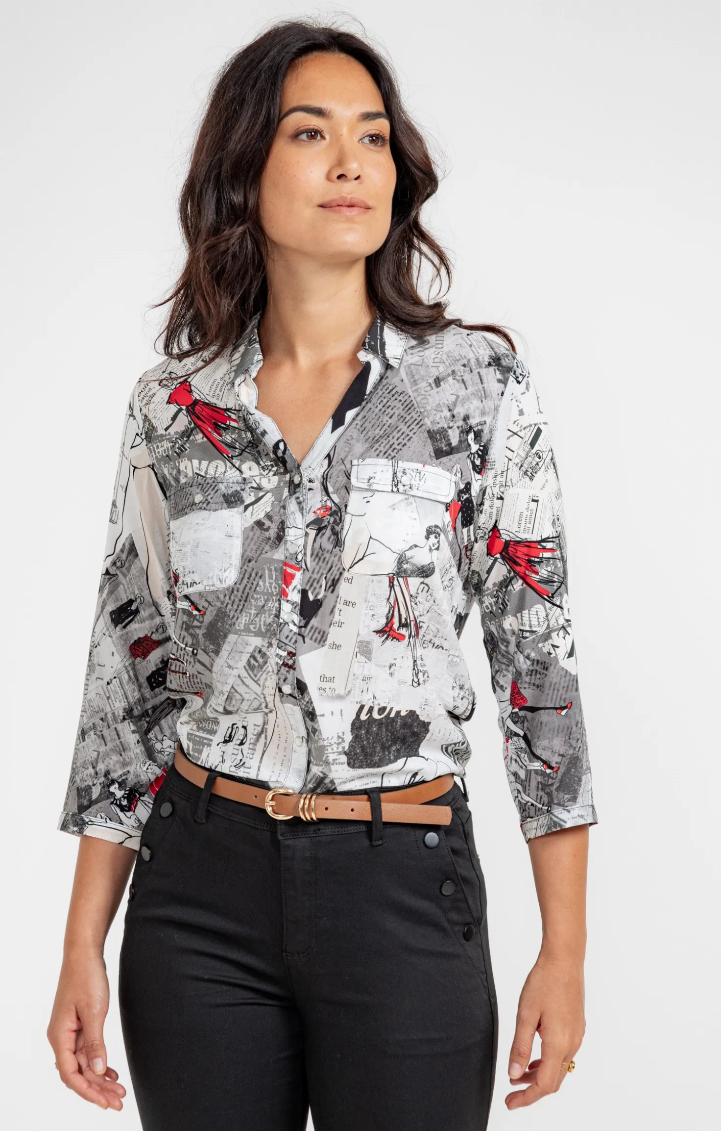 CHEMISE IMPRIME LUDIQUE NEWSPAPER -