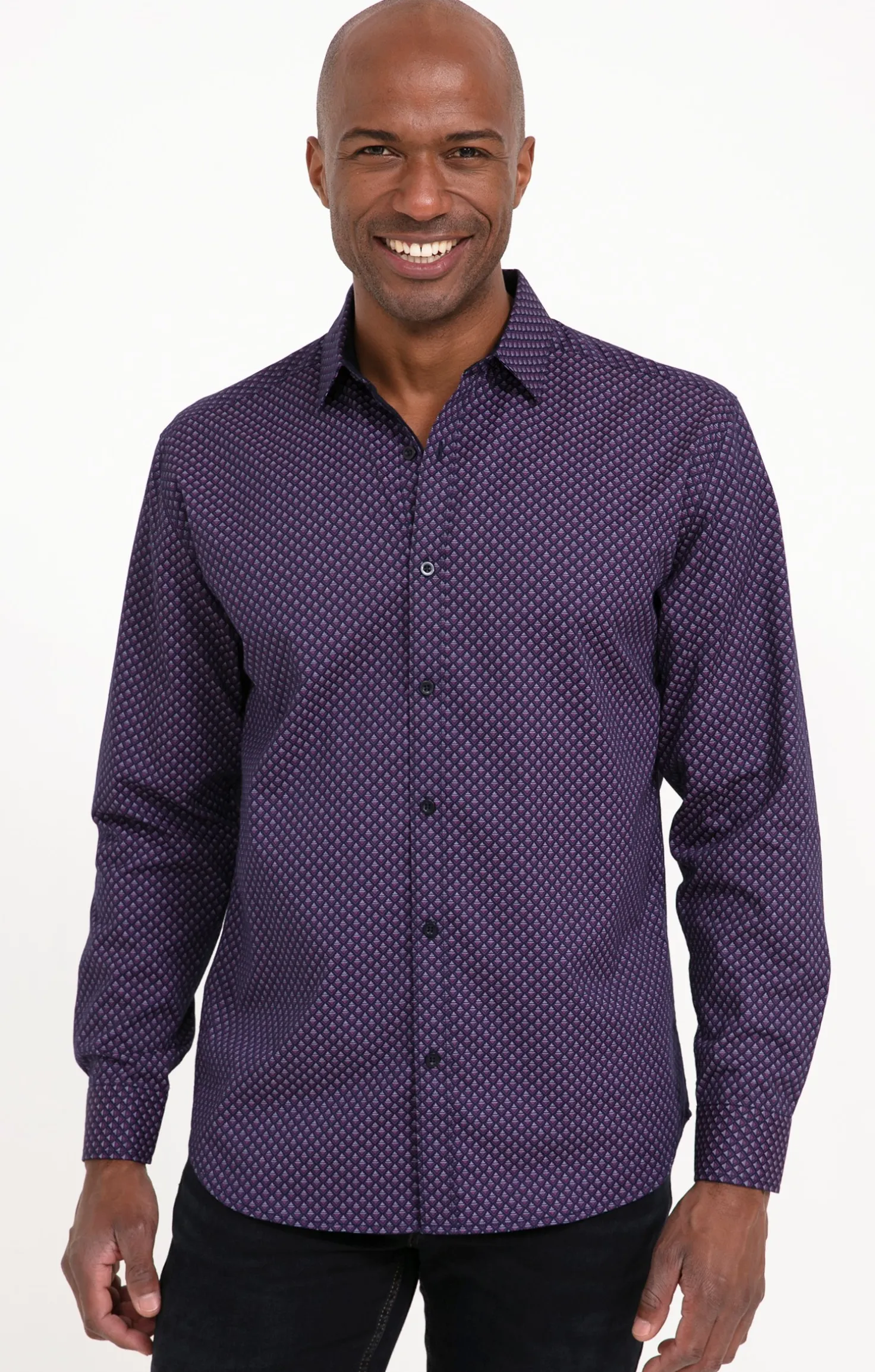 Chemise manches longes MACK Prune -