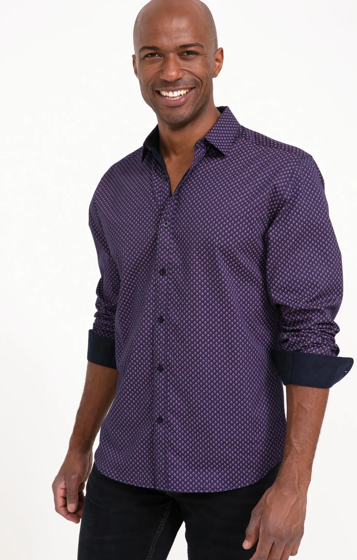 Chemise manches longes MACK Prune -
