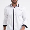 Chemise manches longue en satin -