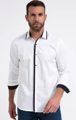 Chemise manches longue en satin -
