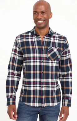 Chemise manches longues à carreaux -