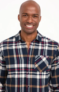 Chemise manches longues à carreaux -