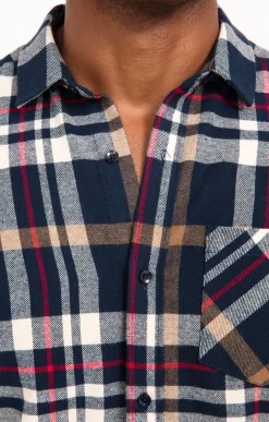 Chemise manches longues à carreaux -