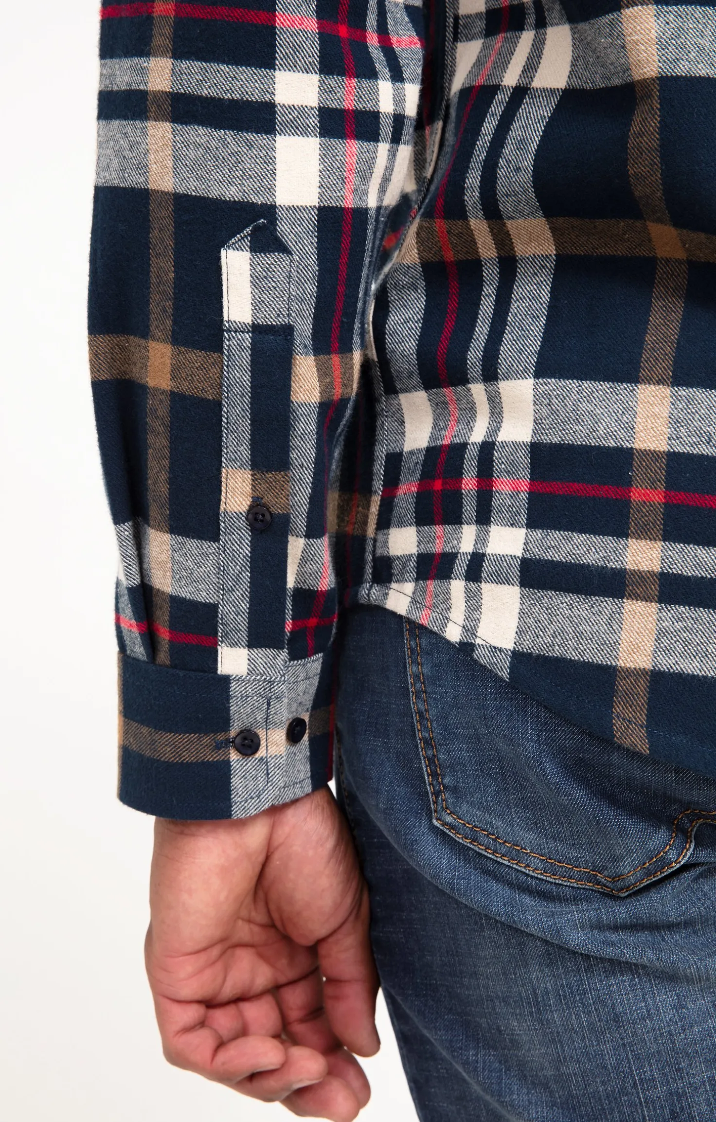 Chemise manches longues à carreaux -
