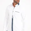 Chemise manches longues détails imprimés -