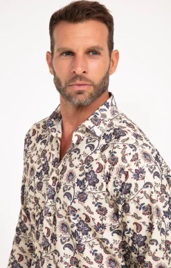 Chemise manches longues en velours -