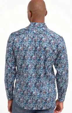 Chemise manches longues PETROLE NAVY -