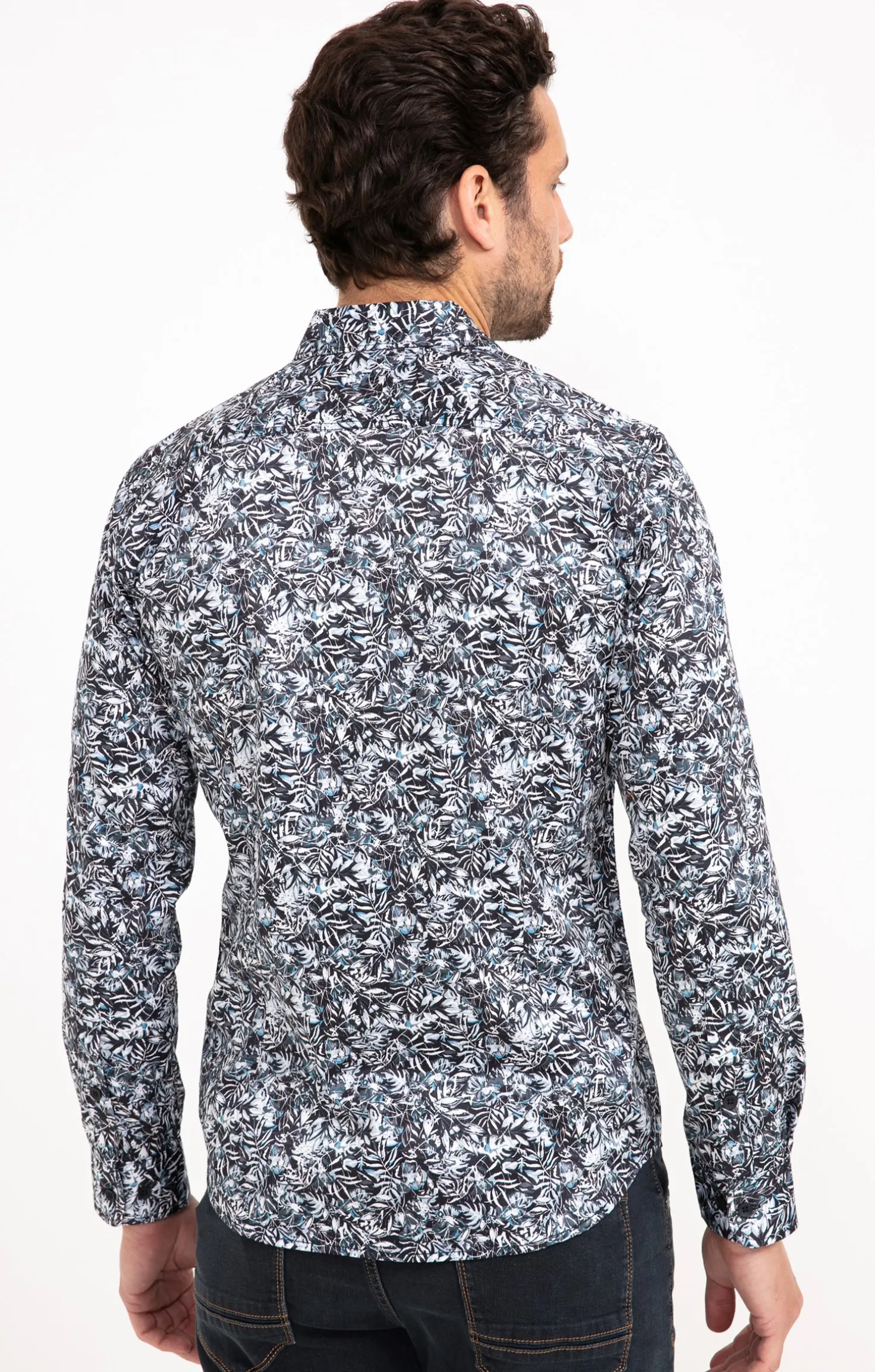 Chemise manches longues PETROLE DARK -