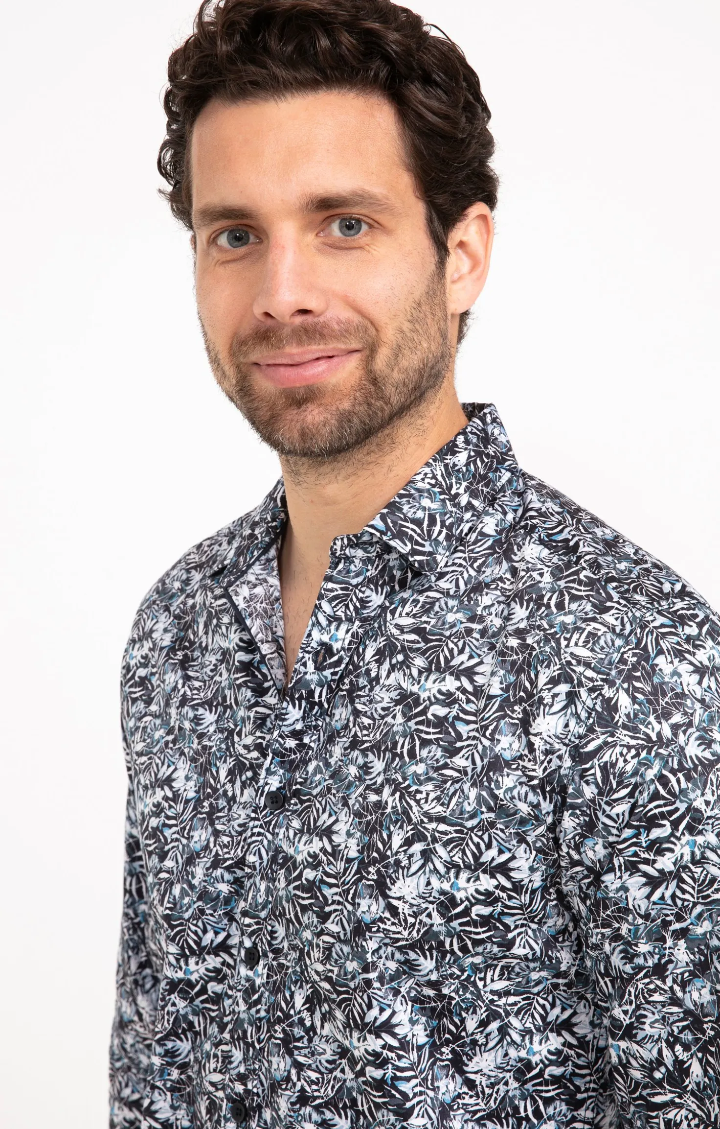 Chemise manches longues PETROLE DARK -