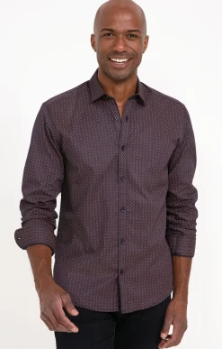 Chemise manches longues YORK Brique -