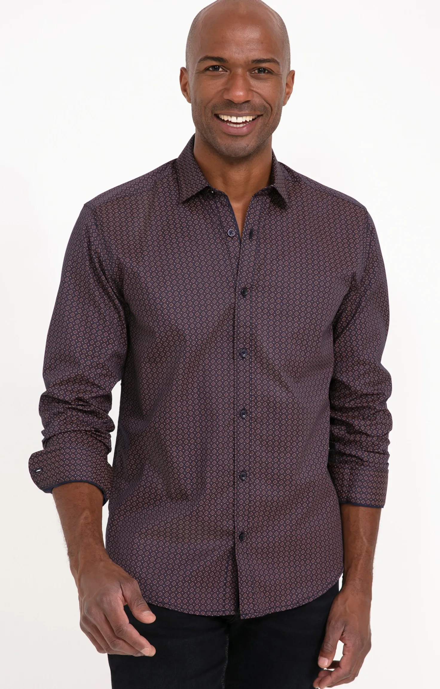 Chemise manches longues YORK Brique -