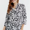 Chemise plissée imprimée -