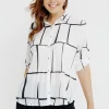 Chemise plissée imprimée -