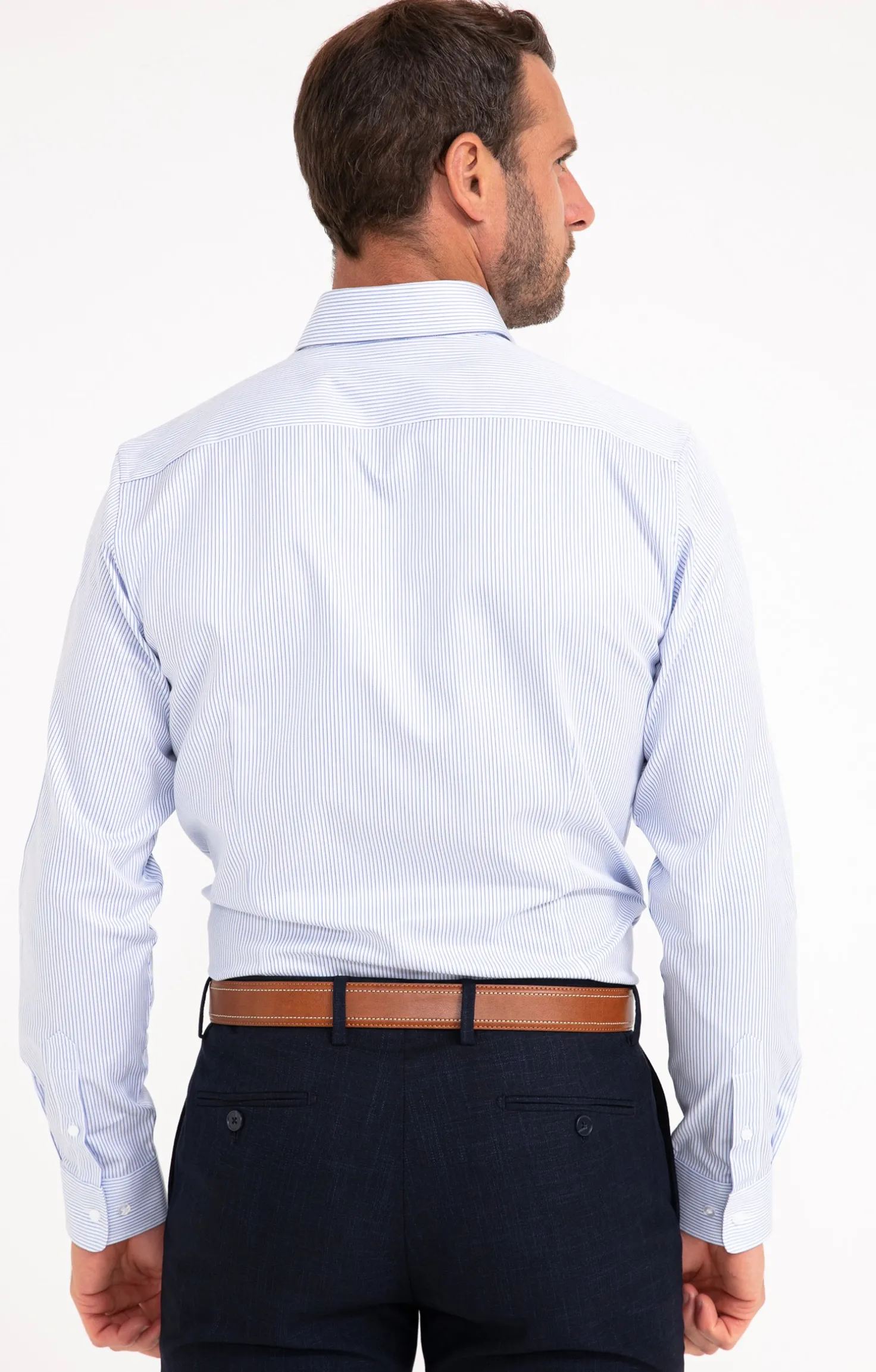 CHEMISE VILLE RAYURES AJUSTÉE -