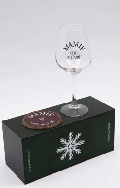 Coffret verre et sous-verre Mamie -