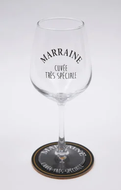 Coffret verre et sous-verre Marraine -