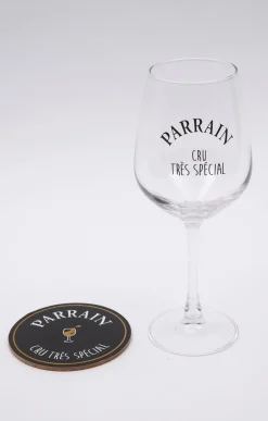 Coffret verre et sous-verre Parrain -