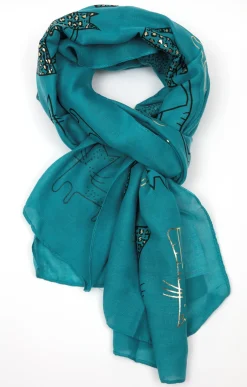 Foulard imprimé chats -
